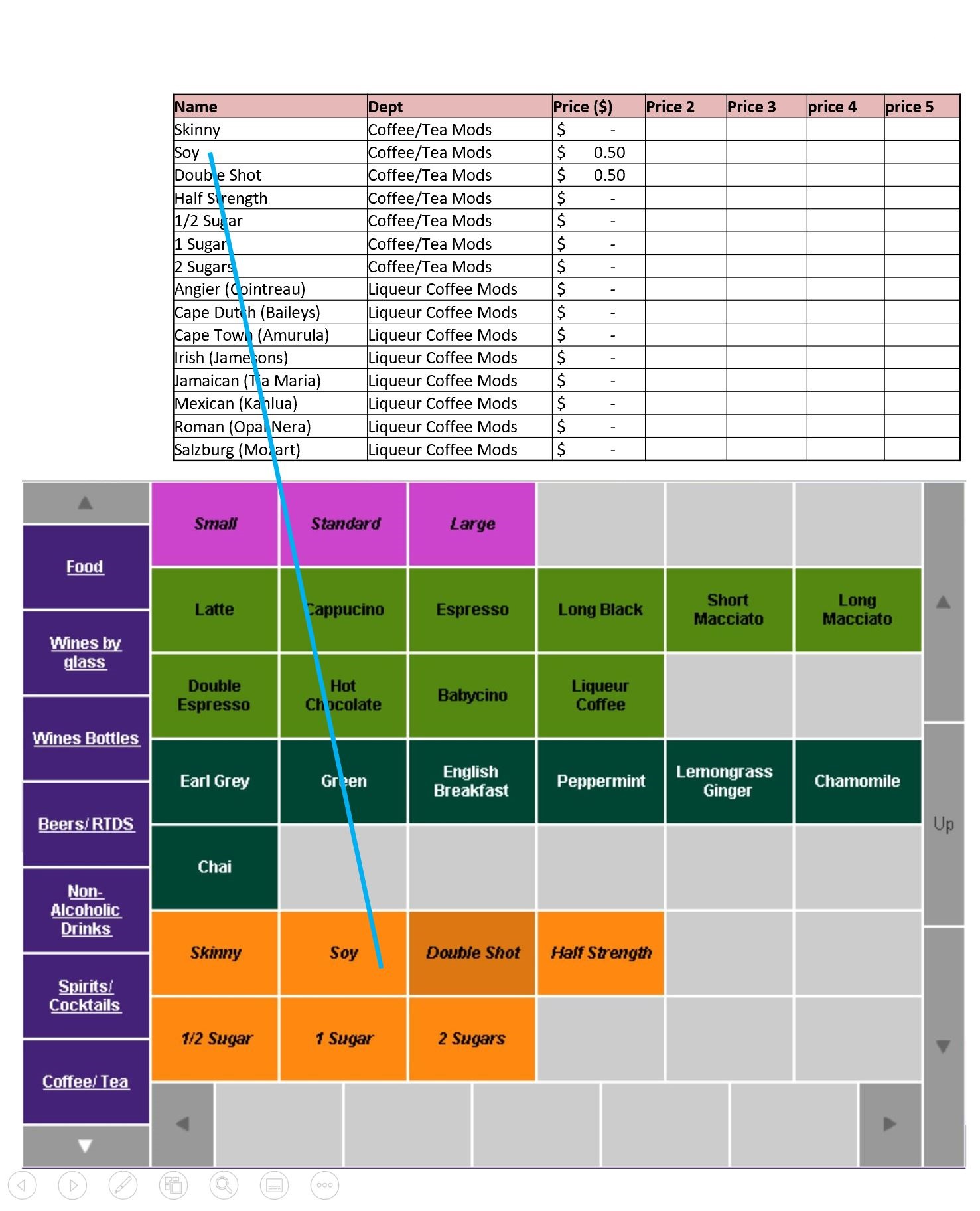 Excel Menu Template